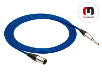 Kabel mikrofonowy XLR M - JACK 6.3 ECONOMIC Niebieski