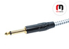 Kabel instrumentalny JACK - JACK KĄTOWY Czarno-biały
