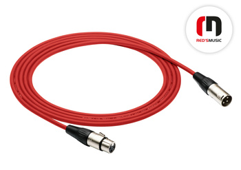 Kabel mikrofonowy XLR M - XLR F ECONOMIC Czerwony