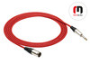 Kabel mikrofonowy XLR M - JACK 6.3 ECONOMIC Czerwony
