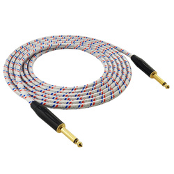 Kabel instrumentalny JACK - JACK Niebiesko-czerwono-biały