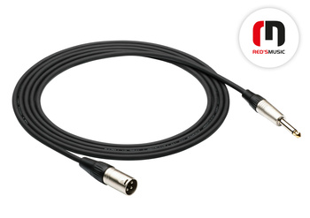 Kabel mikrofonowy XLR M - JACK 6.3 ECONOMIC Czarny