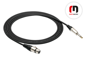 Kabel mikrofonowy XLR F - JACK 6.3 ECONOMIC Czarny